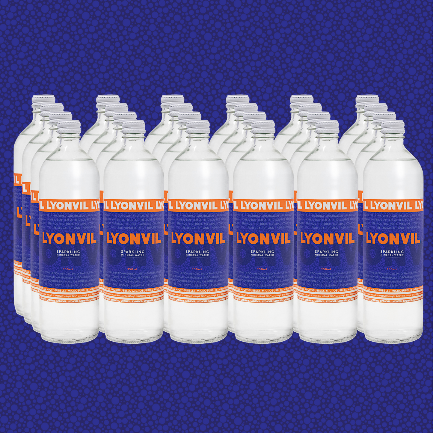 24 x 350mL Bottled Australian Sparkling Mineral Water